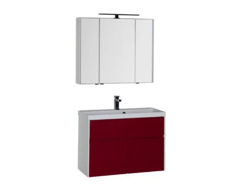 Тумба под раковину Aquanet Латина 90 00179932, цвет фасада бордо