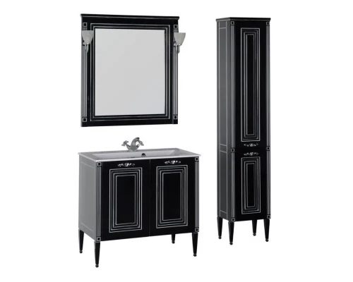 Пенал Aquanet Паола 40 00186112, цвет белый патина-золото