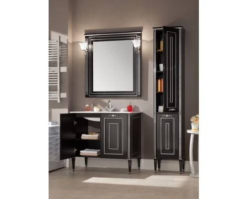 Пенал Aquanet Паола 40 00186112, цвет белый патина-золото