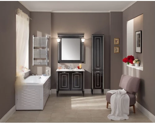 Пенал Aquanet Паола 40 00186112, цвет белый патина-золото