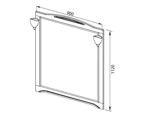 Зеркало Aquanet Луис 90 00173219, цвет бежевый