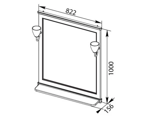 Зеркало Aquanet Валенса 80 00180151, цвет белый матовый