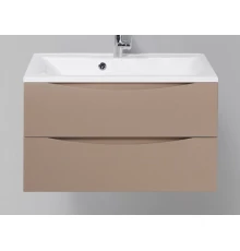 Тумба под раковину BelBagno Marino MARINO-800-2C-SO-CL-P, 80 х 45 х 55 см, Capucino Lucido - бежевый глянец