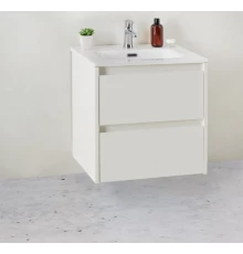 База под раковину BelBagno KRAFT 39-500/390-2C-SO-BO 50 cм подвесная с 2 ящиками, Bianco Opaco