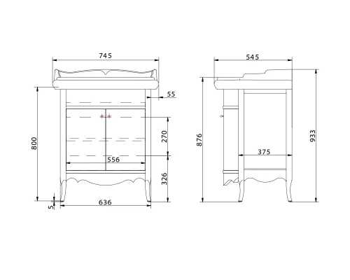 Тумба под раковину Migliore Bella, цвет decape sabbia песочный, 25911
