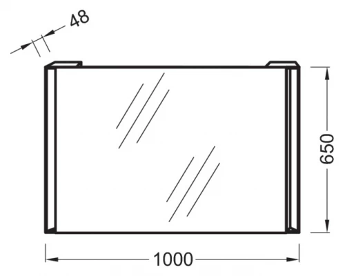 Зеркало Jacob Delafon Reve 100х65 см, с подсветкой, EB576-NF