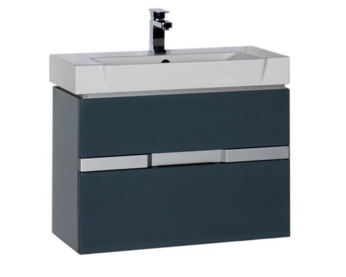 Тумба под раковину Aquanet Виго 80 00183364, цвет сине-серый