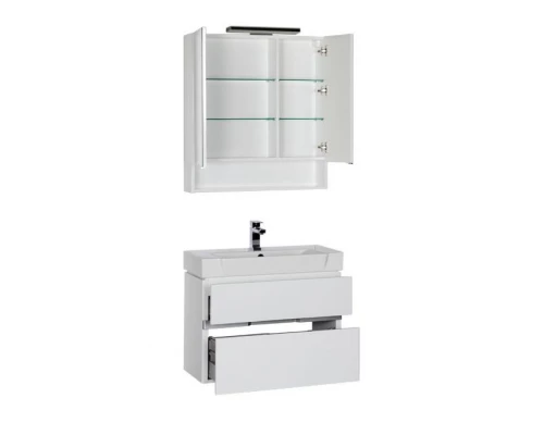 Тумба под раковину Aquanet Виго 80 00183364, цвет сине-серый