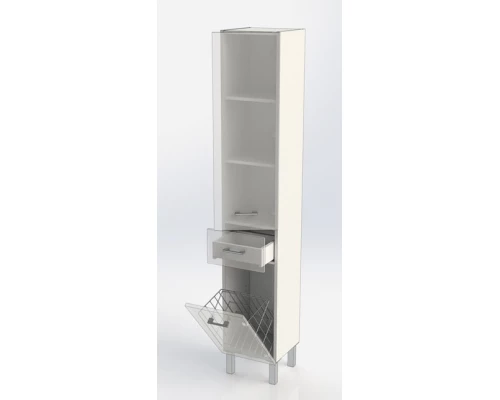 Пенал Aquanet Верона 35 00178973 напольный, с бельевой корзиной, цвет белый