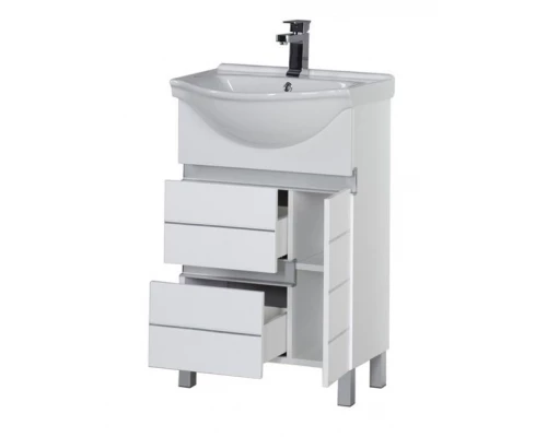 Тумба под раковину Aquanet Доминика 60 00171684, цвет фасада белый