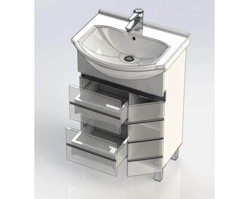 Тумба под раковину Aquanet Доминика 60 00171684, цвет фасада белый