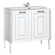Тумба под раковину Aquanet Паола 90 00181762, цвет белый патина-серебро