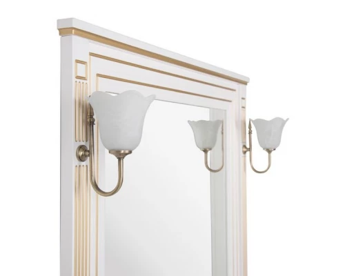 Тумба под раковину Aquanet Паола 90 00181762, цвет белый патина-серебро