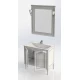 Тумба под раковину Aquanet Паола 90 00181762, цвет белый патина-серебро
