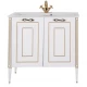 Тумба под раковину Aquanet Паола 90 00181762, цвет белый патина-серебро