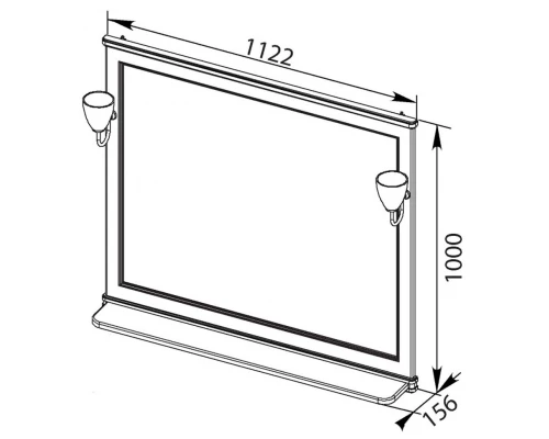 Зеркало Aquanet Валенса 110 00180291, цвет белый матовый