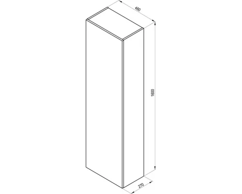 Шкаф-пенал Ravak Formy SB, 46 см, цвет орех, X000001262