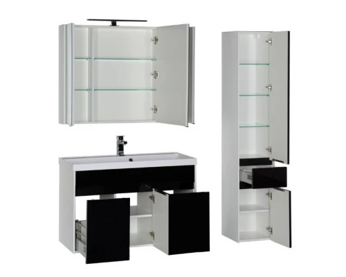 Тумба под раковину Aquanet Латина 100 00179637, цвет фасада белый