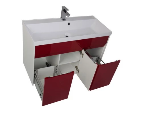 Тумба под раковину Aquanet Латина 100 00179637, цвет фасада белый