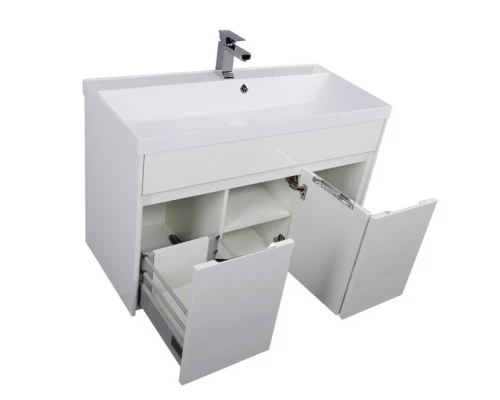 Тумба под раковину Aquanet Латина 100 00179637, цвет фасада белый