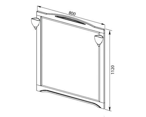 Зеркало Aquanet Луис 80 00173216, цвет бежевый