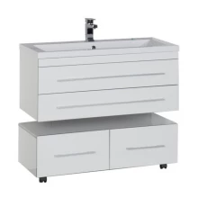 Тумба под раковину Aquanet Верона 90 подвесная 00172335, цвет белый