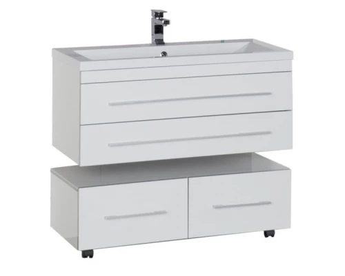 Тумба под раковину Aquanet Верона 90 подвесная 00172335, цвет белый