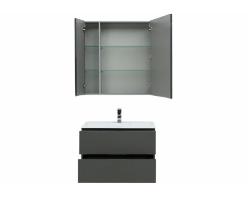 Зеркало-шкаф Aquanet Алвита 80 240109, корпус серый антрацит