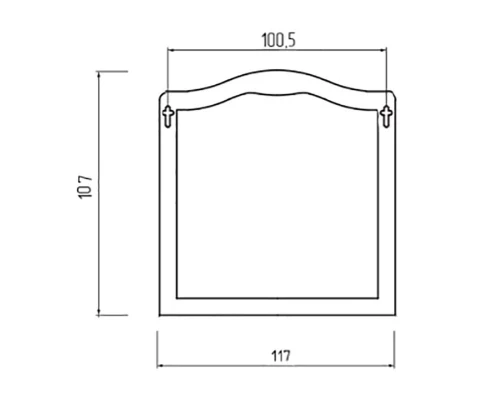 Зеркало Migliore Malaga PS.MLG-SP107.ADO, 107х117 см, цвет Avorio/Dorato (отсутствует упаковка)