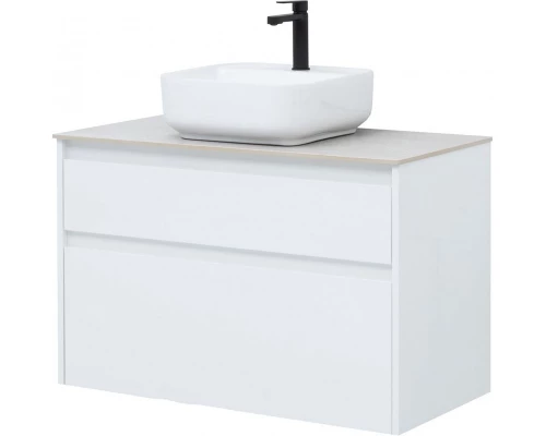 Тумба под раковину Aquanet Nova Lite 90, 2 ящика, белый глянец (242268)