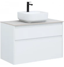 Тумба под раковину Aquanet Nova Lite 90, 2 ящика, белый глянец (242268)