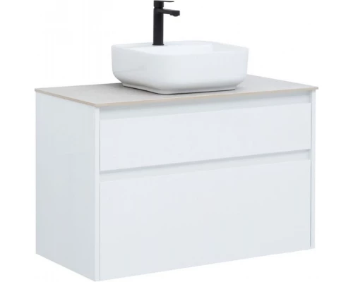 Тумба под раковину Aquanet Nova Lite 90, 2 ящика, белый глянец (242268)