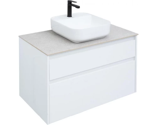 Тумба под раковину Aquanet Nova Lite 90, 2 ящика, белый глянец (242268)