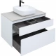 Тумба под раковину Aquanet Nova Lite 90, 2 ящика, белый глянец (242268)