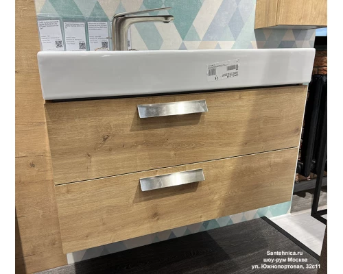 Тумба под раковину Jacob Delafon Rythmik, 80 см, подвесная, арлингтонгский дуб, EB1302-E70