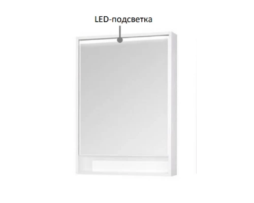 Зеркало-шкаф Акватон Капри 60 1A230302KP010 60 x 85 см с подсветкой, цвет белый глянцевый