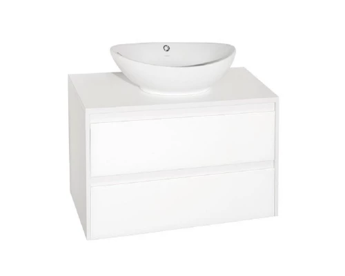 Тумба Style Line Монако ЛС-00000634 Plus, 80 см подвесная, осина/белый лакобель