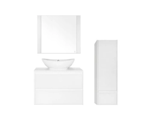 Тумба Style Line Монако ЛС-00000634 Plus, 80 см подвесная, осина/белый лакобель