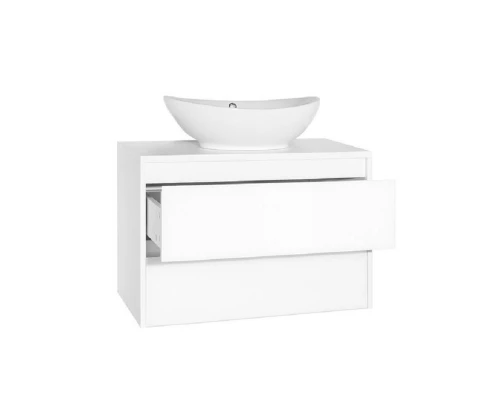 Тумба Style Line Монако ЛС-00000634 Plus, 80 см подвесная, осина/белый лакобель