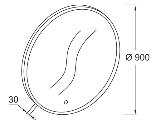 Зеркало Jacob Delafon, 90 см, с подсветкой и защитой от запотевания, EB1456-NF