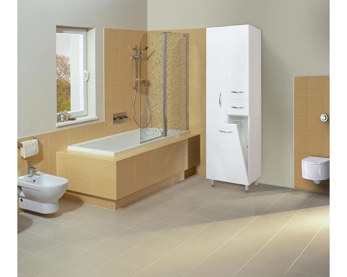 Пенал Onika МОДЕРН 52.17, с корзиной, левый, белый, 405206