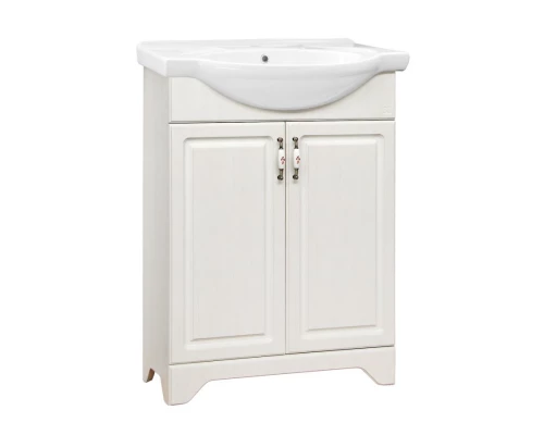 Тумба под раковину Style Line Олеандр-2 65 ЛС-00000199 Люкс, 65 см, напольная, рельеф пастель