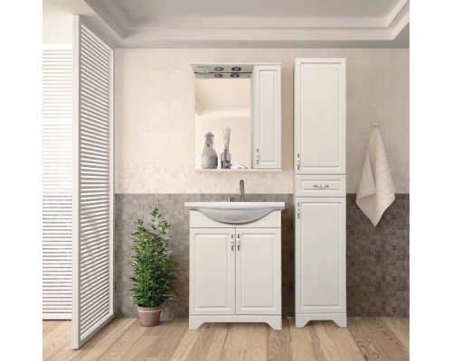 Тумба под раковину Style Line Олеандр-2 65 ЛС-00000199 Люкс, 65 см, напольная, рельеф пастель