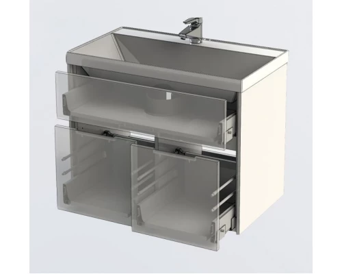 Тумба под раковину Aquanet Латина 80 00179638, цвет фасада белый