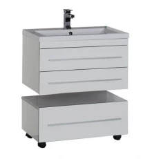 Тумба под раковину Aquanet Верона 75 подвесная 00176669, цвет белый