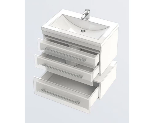 Тумба под раковину Aquanet Верона 75 подвесная 00176669, цвет белый