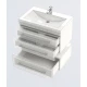 Тумба под раковину Aquanet Верона 75 подвесная 00176669, цвет белый