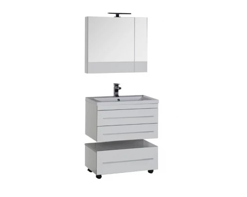 Тумба под раковину Aquanet Верона 75 подвесная 00176669, цвет белый