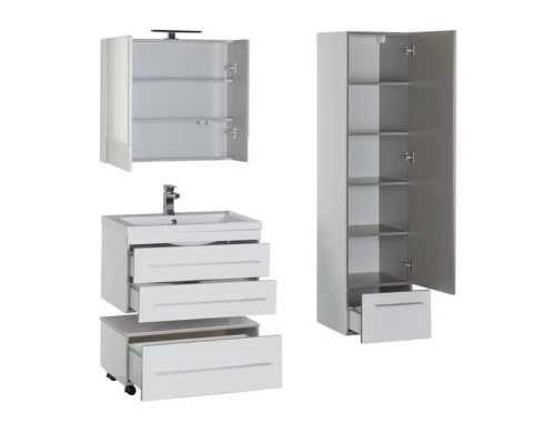 Тумба под раковину Aquanet Верона 75 подвесная 00176669, цвет белый