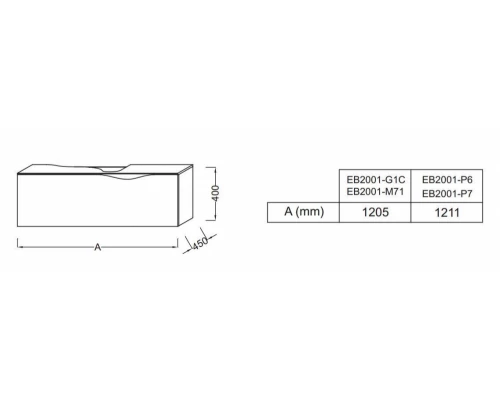 Тумба под раковину Jacob Delafon Stillness 120 см, EB2001-P7, подвесная, цвет - темный дуб